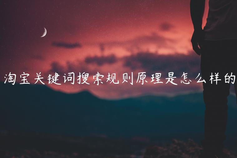 淘寶關(guān)鍵詞搜索規(guī)則原理是怎么樣的